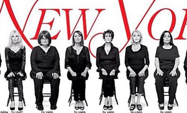 The cover of the 'New York' magazine cover with a lot of women who called out Bill Cosby for sexual ...