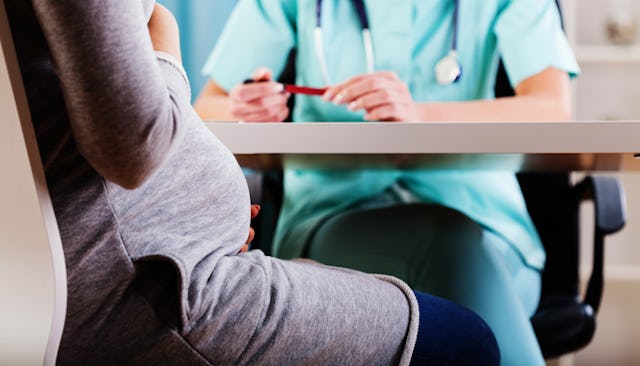 Pregnant woman during doctor's appointment