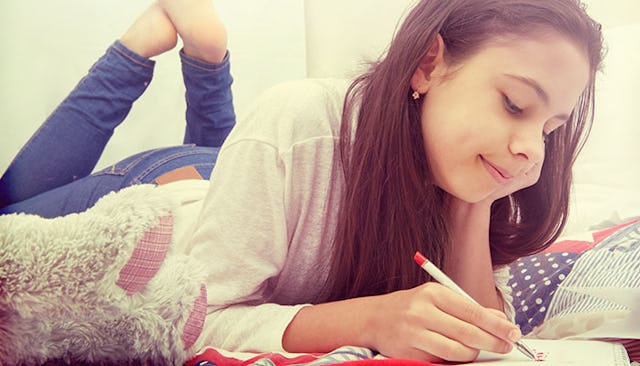 tween-girl-writing-letter