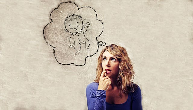 woman-with-thought-bubble-of-baby