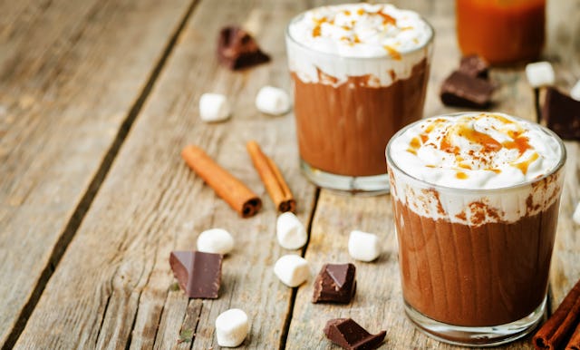 Two cups of hot chocolate for a 38th birthday
