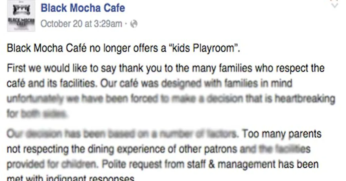 Cafe Forced To Close Playroom Because Some Parents Refuse To Parent Cafe Forced To Close Playroom Because Some Parents Refuse To Parent