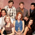 The cast of Melrose place posing for a group photo