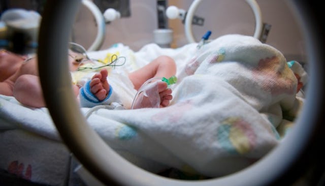 mom with premature baby