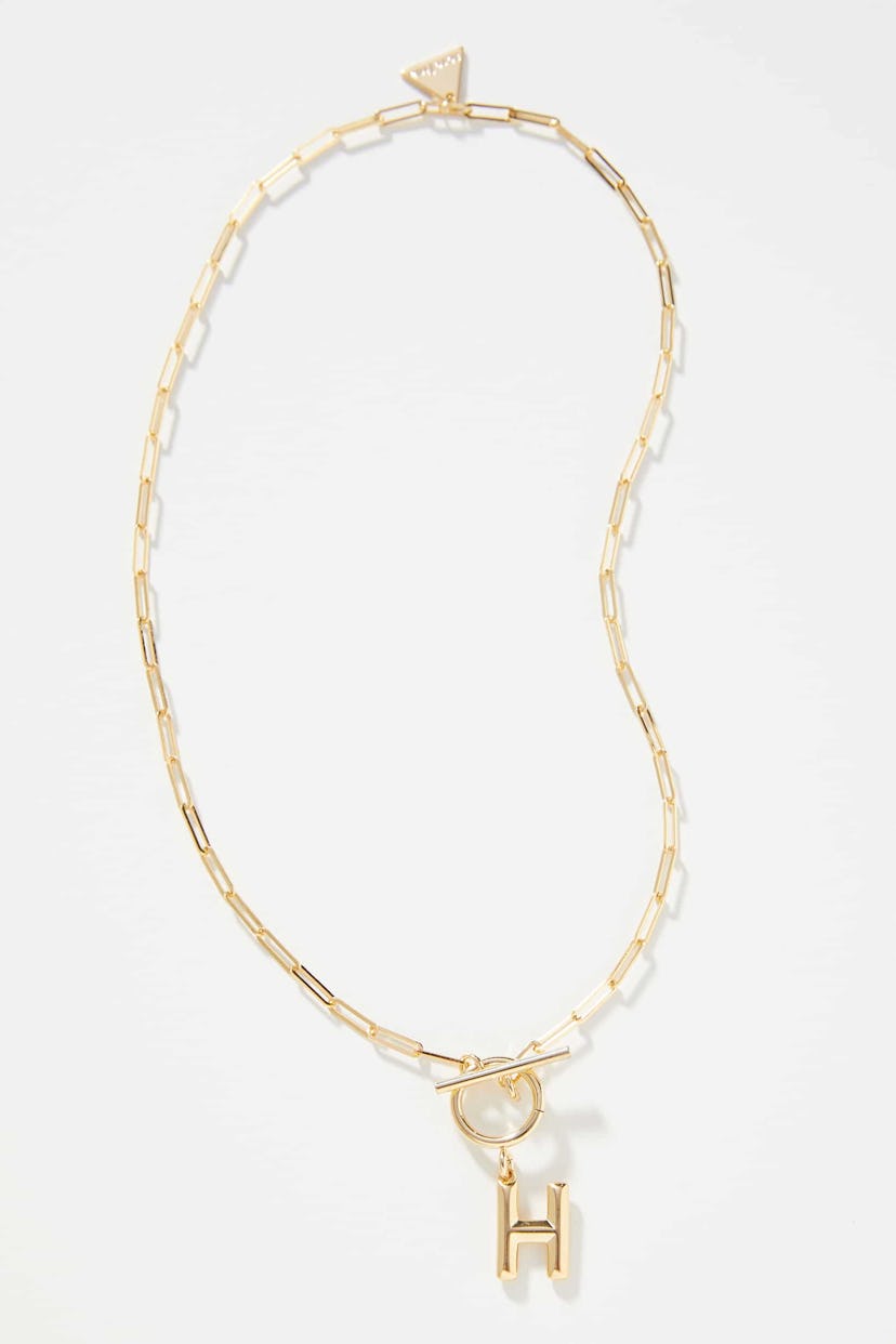 Chain Link Monogram Necklace