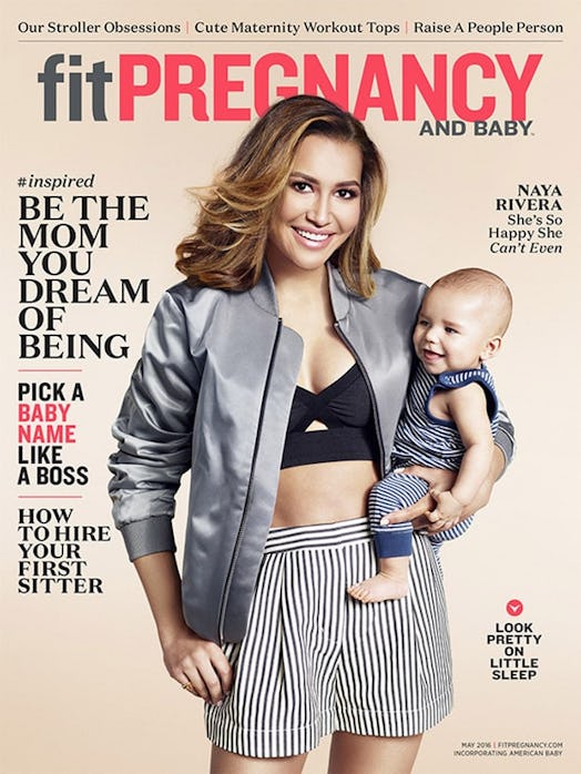 Naya Rivera on the fit PREGNANCY cover with her baby.
