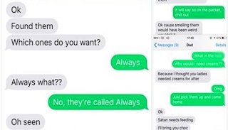 Dad’s Texts To Daughter Go Viral After He Attempts To Buy Her Pads