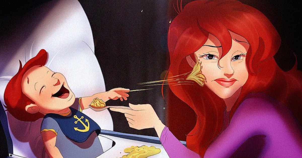 Images Of Disney Princesses As Parents Show What Comes After The Storybook  Ending