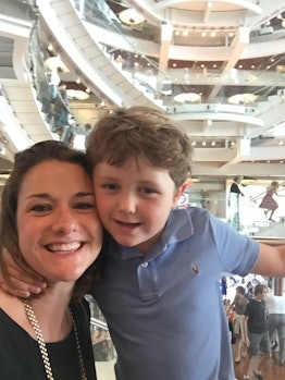 Laura Lee and her son who has a sensory processing disorder