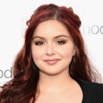 American actress Ariel Winter posing with a red hairstyle 