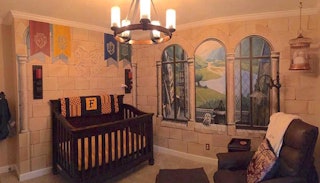 The inside of a 'Harry Potter' nursery for Kaycee Daniel's baby