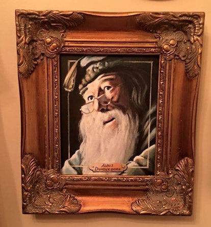 A framed painting of Albus Dumbledore