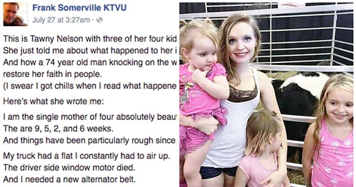 Elderly Man's Random Act Of Kindness Towards A Single Mom Goes Viral