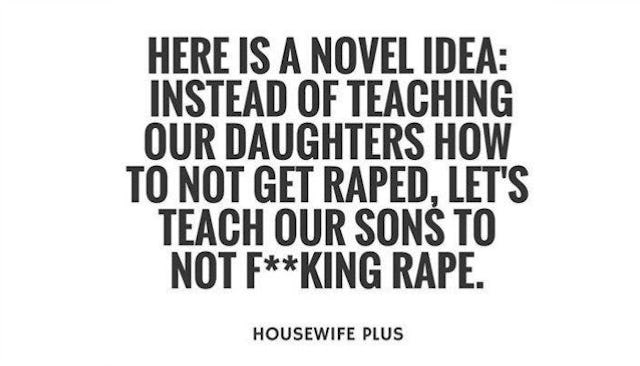 teach our sons not to rape