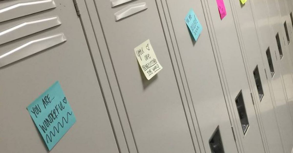High Schoolers Leave Kind Notes On Every Student’s Locker In Honor Of ...