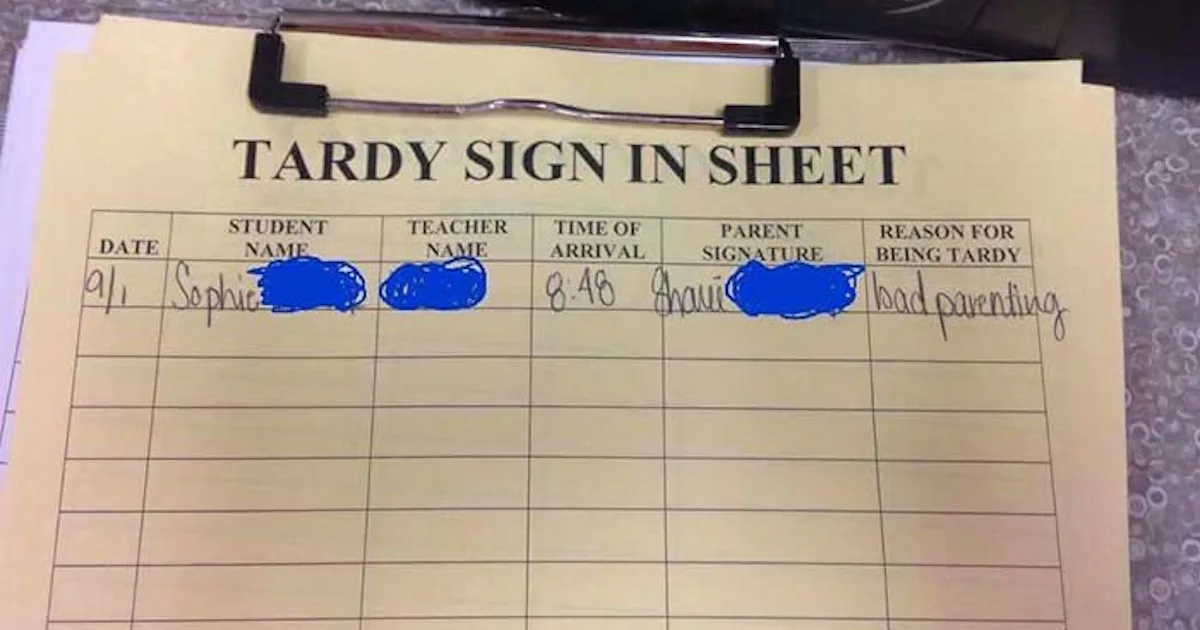 Mom Shows Us A Simple And Genius Idea For Explaining Our Kid’s Tardiness
