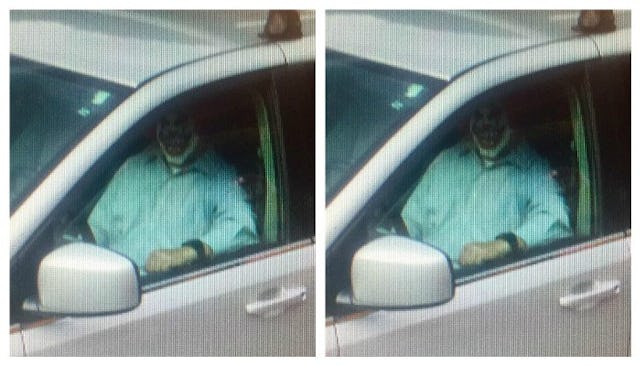 Dad Wearing A Clown Mask