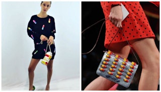 moschino's pill-themed clothing
