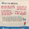 A poster suggesting to women that, if they feel unsafe, they should go to the bar and 'Ask for Angel...