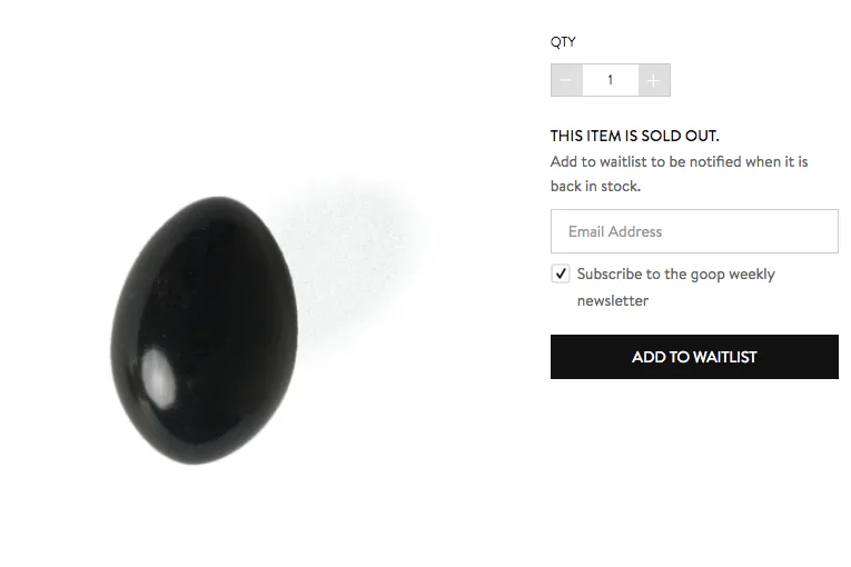 GOOP's Got A $65 Quartz Egg For You To Shove In Your Yoni
