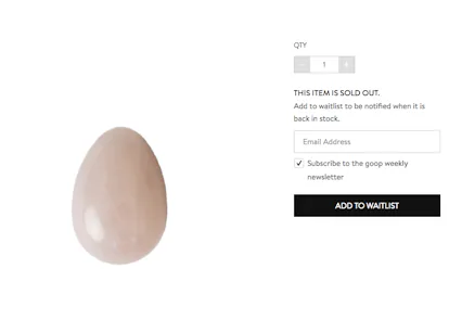 GOOP’s Got A $65 Quartz Egg For You To Shove In Your Yoni