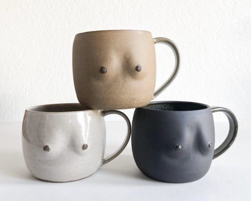 Stoneware Boob Mug