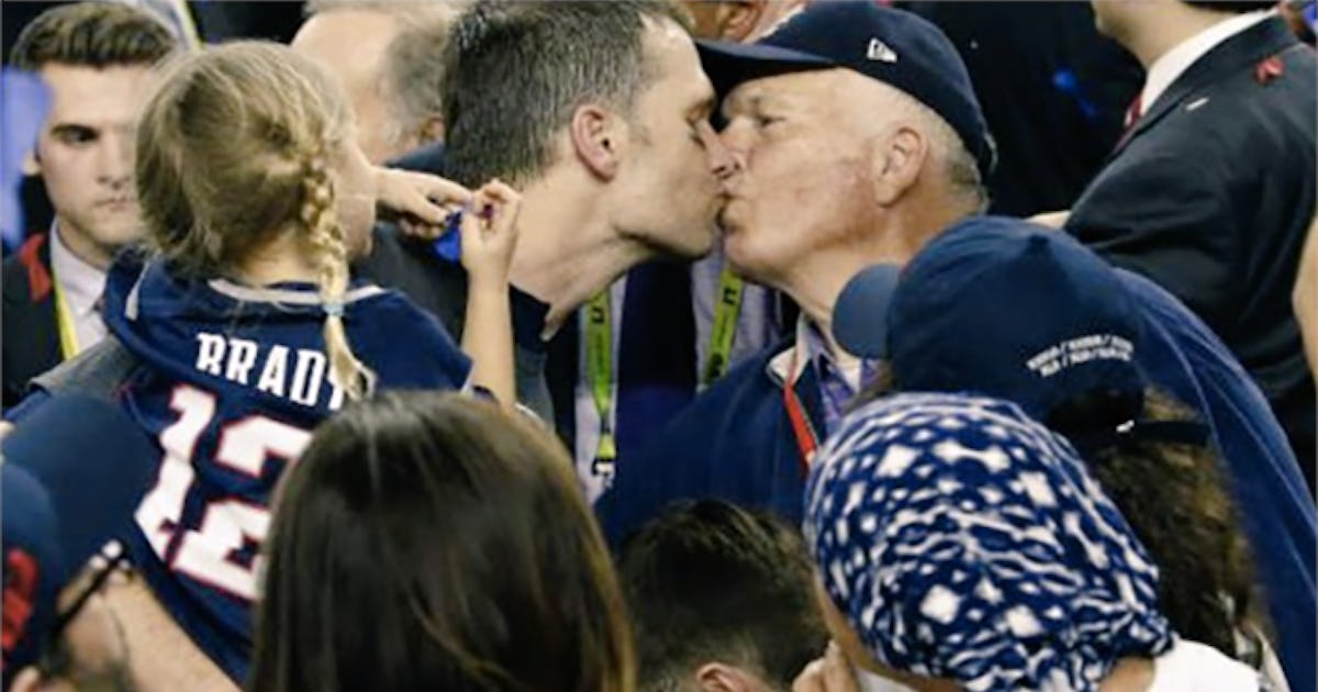 Tom Brady Kisses Dad On The Lips And People Lose Their Minds
