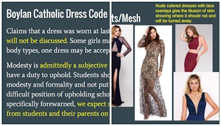 A 21 Page Prom dress code with collage