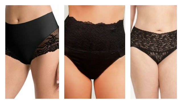 Postpartum women wearing high-wasted panties