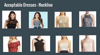 8 pictures of acceptable dresses - neckline