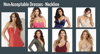 7 pictures of non-acceptable dresses - neckline