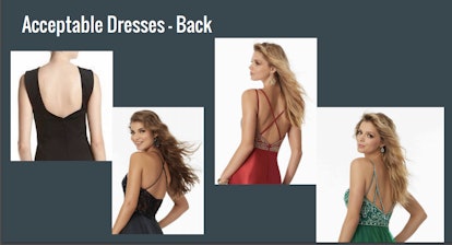 4 pictures of acceptable dresses - back