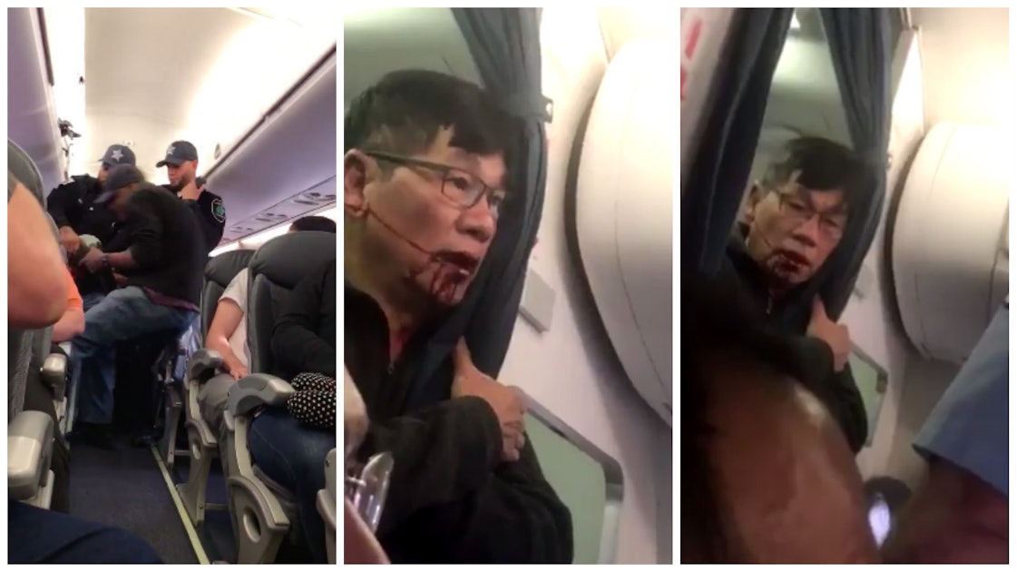 Man Dragged Off Overbooked United Airlines Flight For Not Giving Up His 