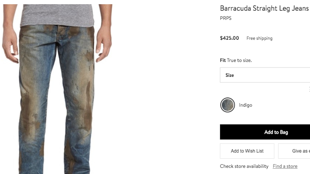 Hey, fancy pants, these $425 Nordstrom jeans with fake mud will make you  look like a harder worker – GeekWire