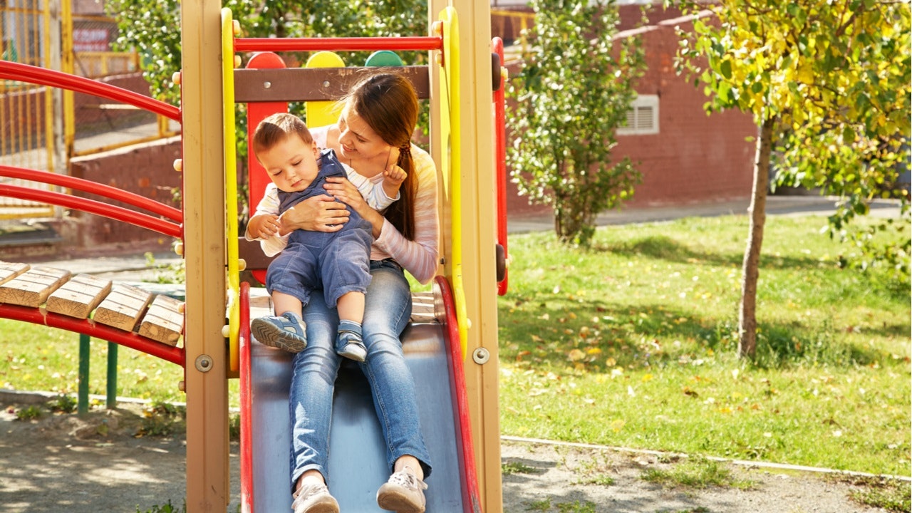 Why it's unsafe to go down a slide with a baby or toddler