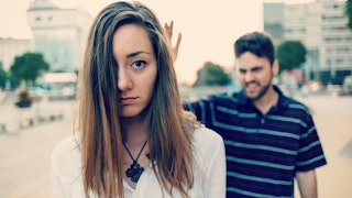 Man yelling at a woman 