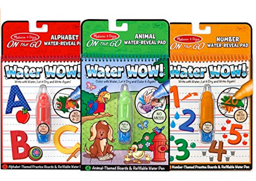 Packages of Alphabet water-reveal pad, animal water-reveal-pad, number water-reveal-pad