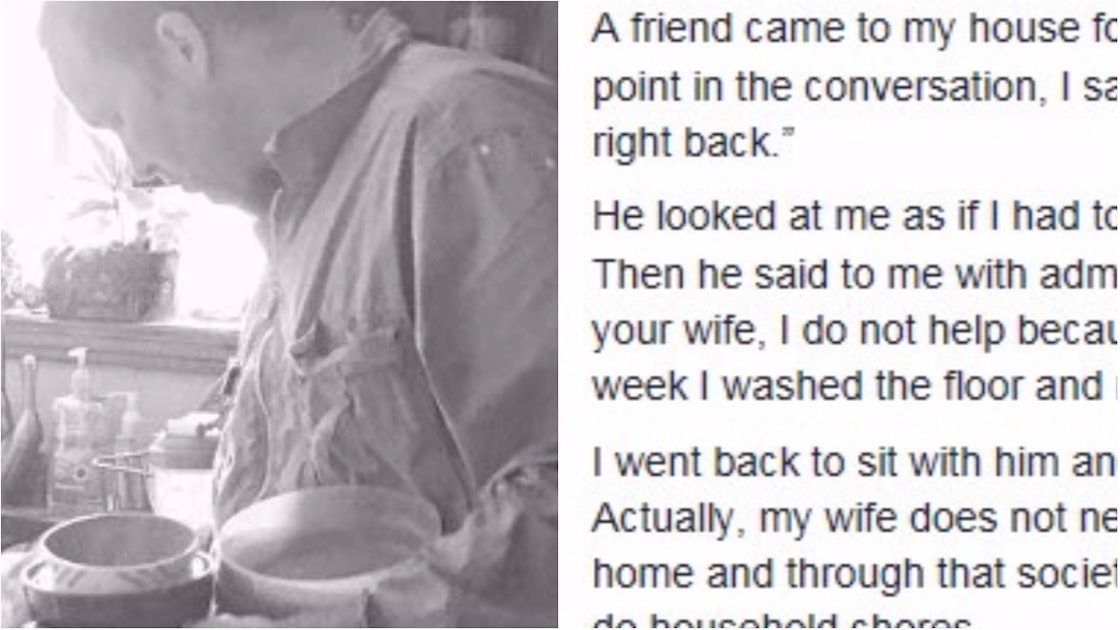 No Husbands Arent ‘helping Their Wives When They Do Chores