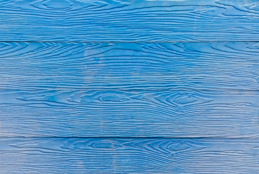 A close-up of blue wood
