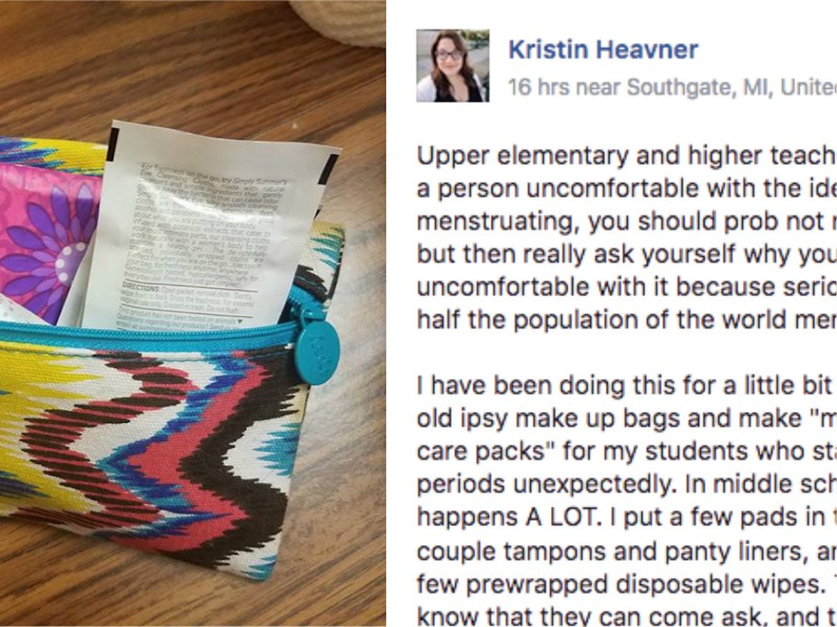 Teacher Keeps A Stock Of 'Menstruation Kits' For Girls Getting Their First Periods