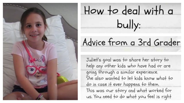 Third-grade girl's advice about bullies 