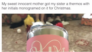 Reddit's post about mom accidentally gifting her daughter an NSFW pink thermos for Christmas 