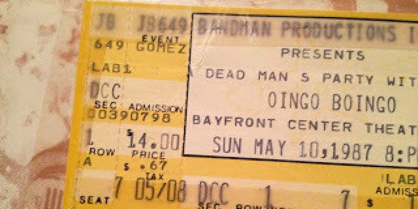 Awesome Things From The 80s Kids Today Will Never Know: A yellow concert ticket  