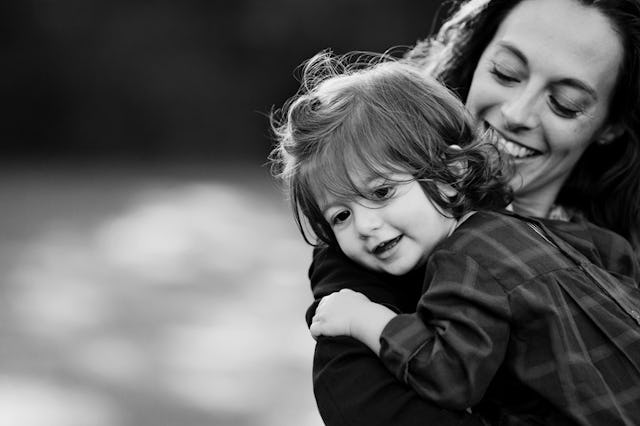 A single mom playing with her daughter