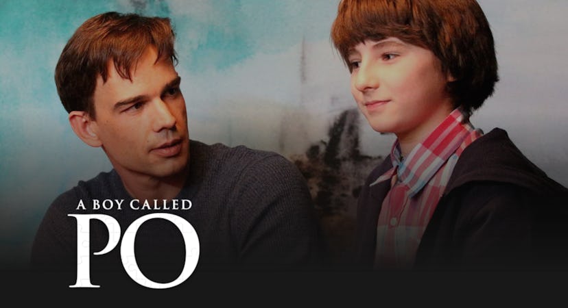 A scene from 'A Boy Called Po' movie showing Christopher Gorham next to Julian Feder.