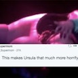 A Twitter post about Headless Ursula over a screenshot of Headless Ursula