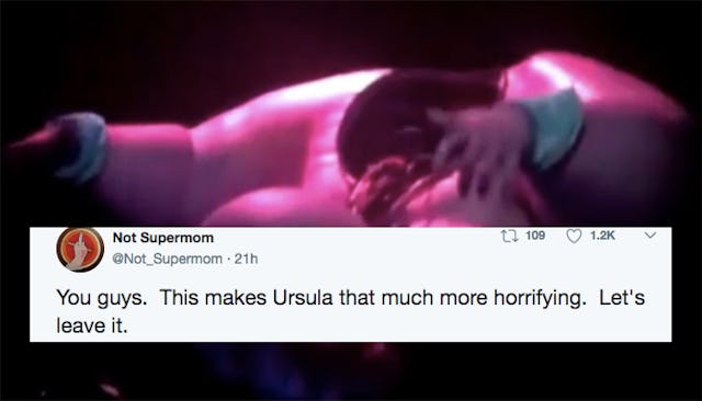 A Twitter post about Headless Ursula over a screenshot of Headless Ursula