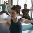 Women in yoga class