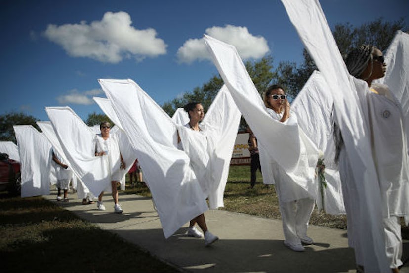 people dressed as angels