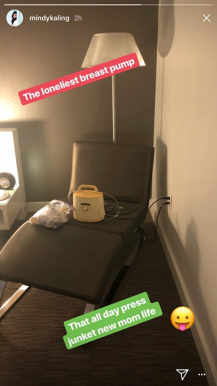 Instagram Pic Shows Mindy Kaling Living Her Best Breast Pump Life